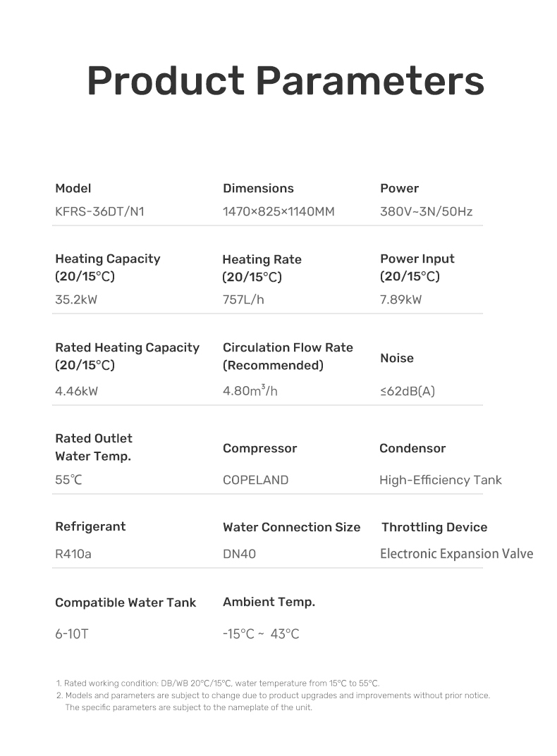 Commercial Heat Pump Water Heater KFRS-36DT