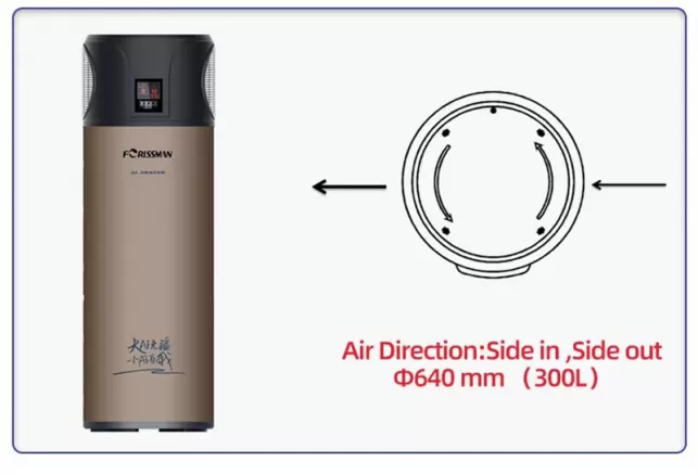 All In One Heat Pump (Side Blow) 300L